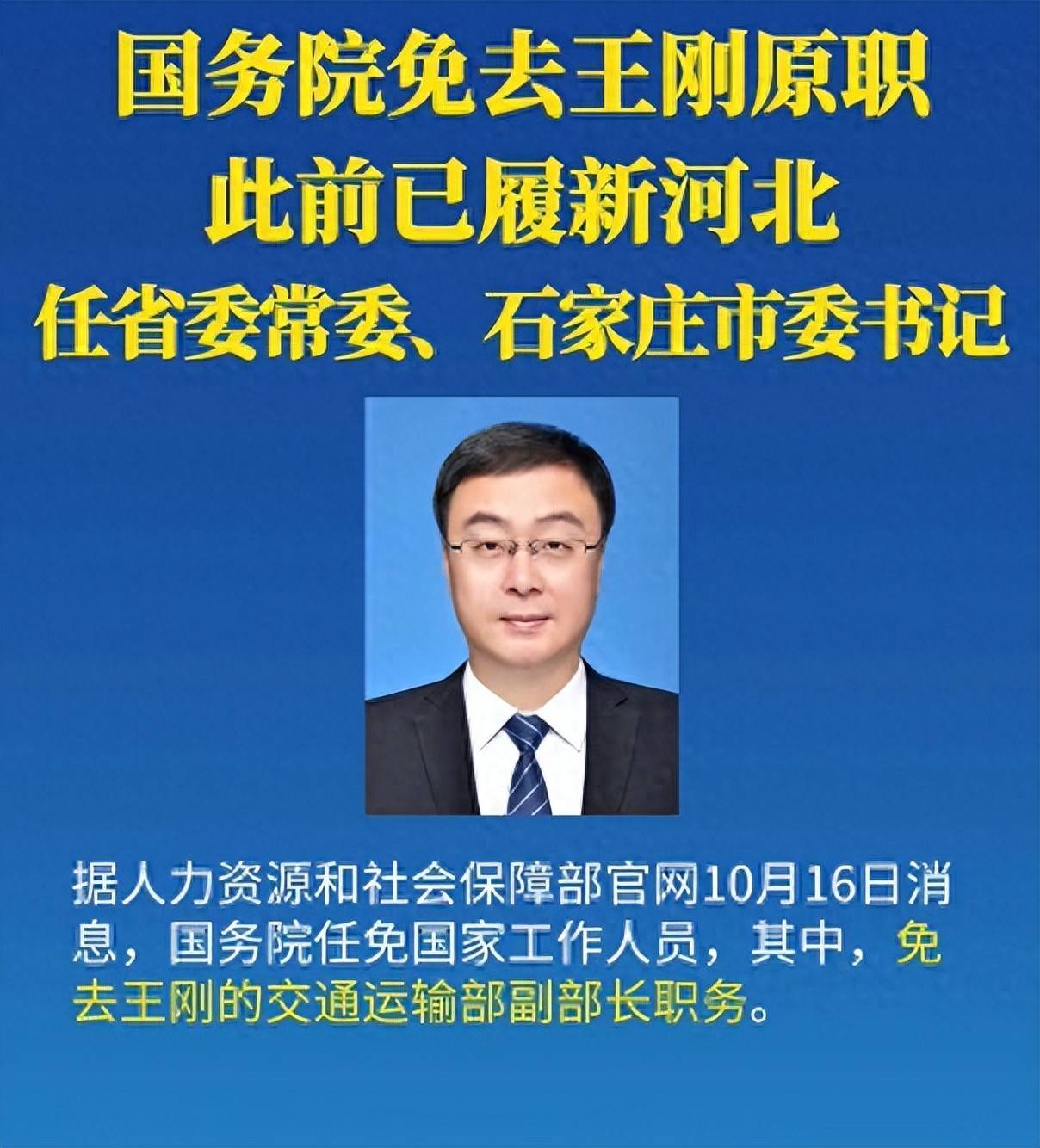 皇冠信用网在线申请_国务院免去王刚原职皇冠信用网在线申请,此前已履新河北,任省委常委、石家庄市委书记